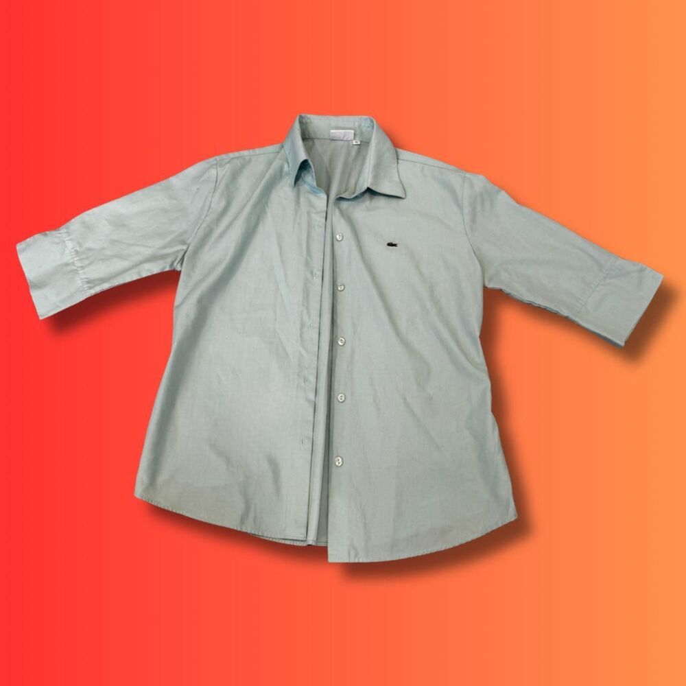 Lacoste Women's Blue and Green Shirt
